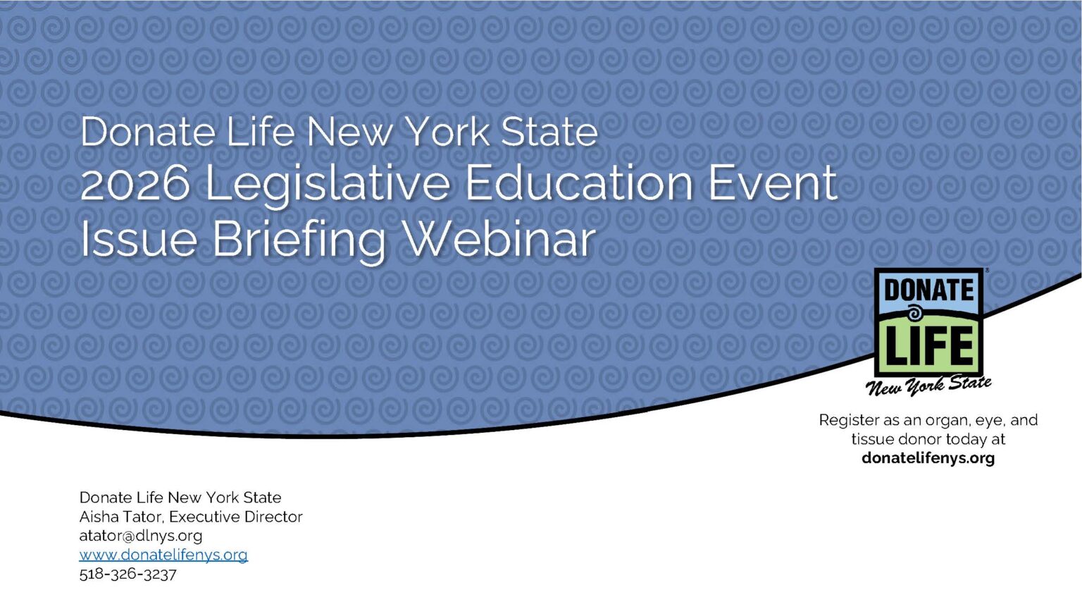 2026 Legislative Education Event Registration - Donate Life New York State